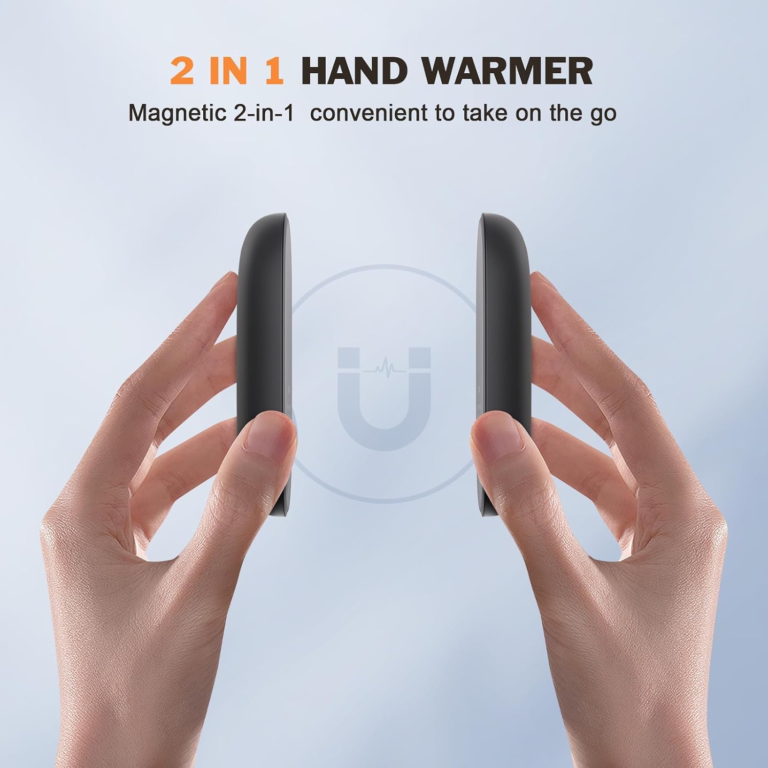 Thumbnail 1 de ICARER FAMILY IF-EHM-Black Rechargeable Magnetic Hand Warmers, 5,000 mAh 2-Pack