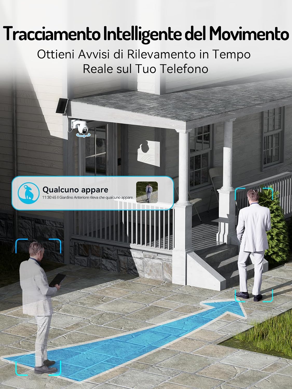 Thumbnail 4 de blurams 2K Telecamera Esterno con Pannello Solare – Sicurezza wireless 360° con energia solare