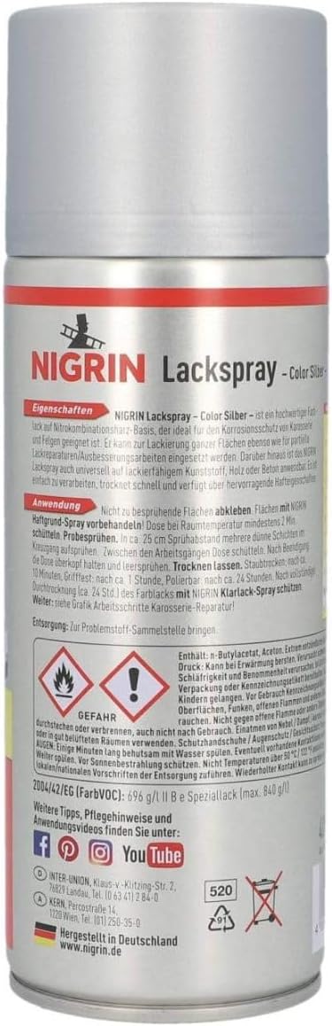 Thumbnail 1 de NIGRIN Lackspray Silber 400 ml – Rostschutz für Karosserie und Felgen