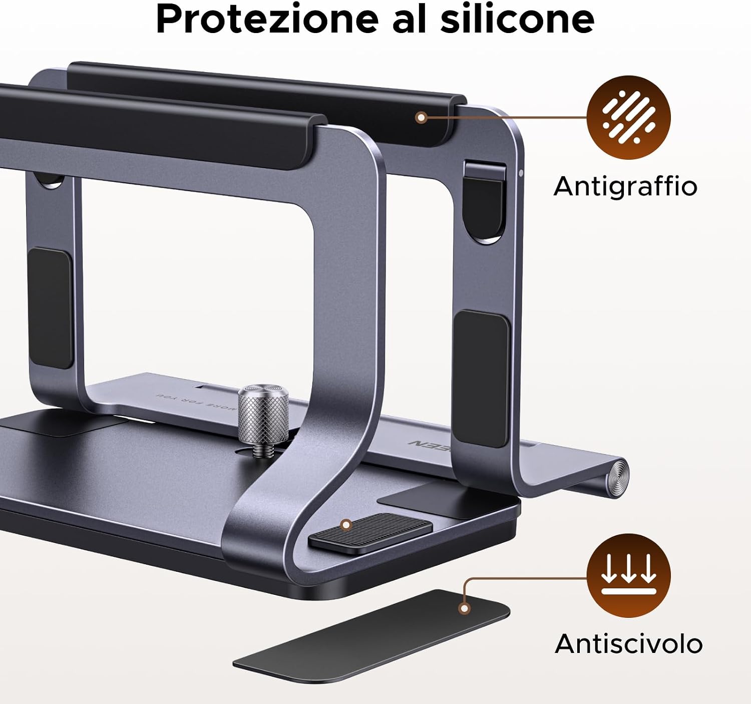 Thumbnail 2 de UGREEN Supporto Verticale Orizzontale 2-in-1 per Laptop: Stand Regolabile eSalvaspazio