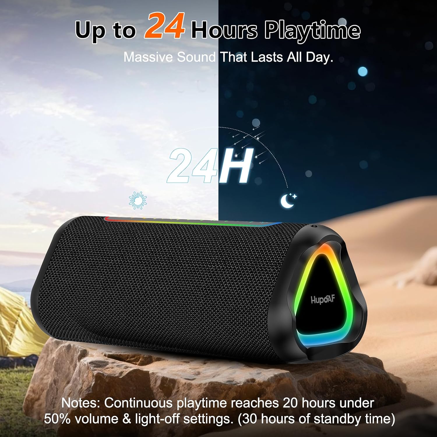 Thumbnail 6 de Hupoaf Portable Bluetooth Speaker, 30W Peak