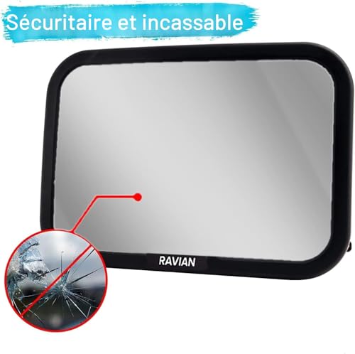 Thumbnail 5 de Rétroviseur de voiture pour siège arrière de bébé RAVIAN — vue dégagée et incassable, réglable à 360°