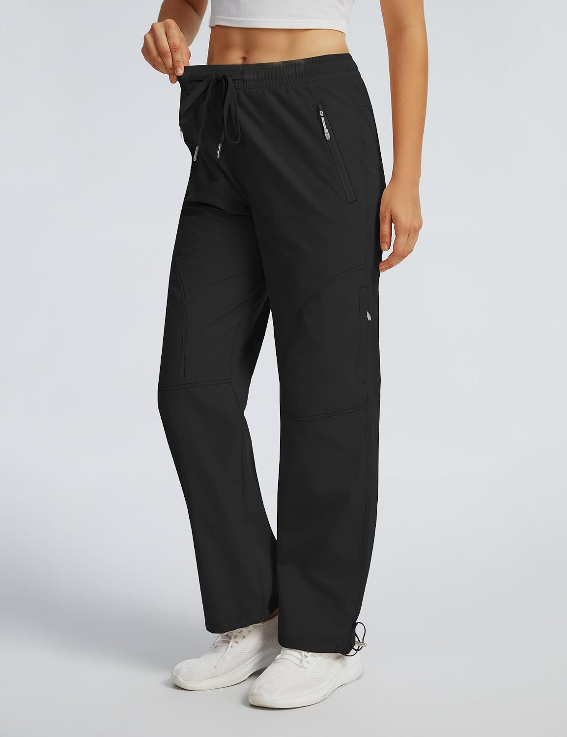 Detalle de Rapbin Women's Walking Hiking Cargo Trousers: Lightweight, Quick-Dry & Water-Resistant Outdoor Pants