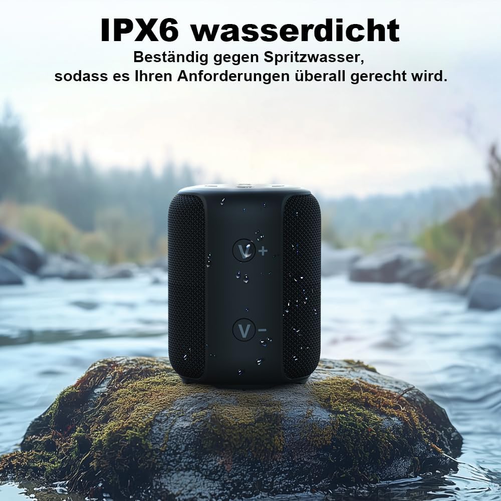 Thumbnail 4 de Bobtot Tragbarer Bluetooth-Lautsprecher IPX6 • 15+ Stunden Akku • Kraftvoller Stereo-Sound mit Bass