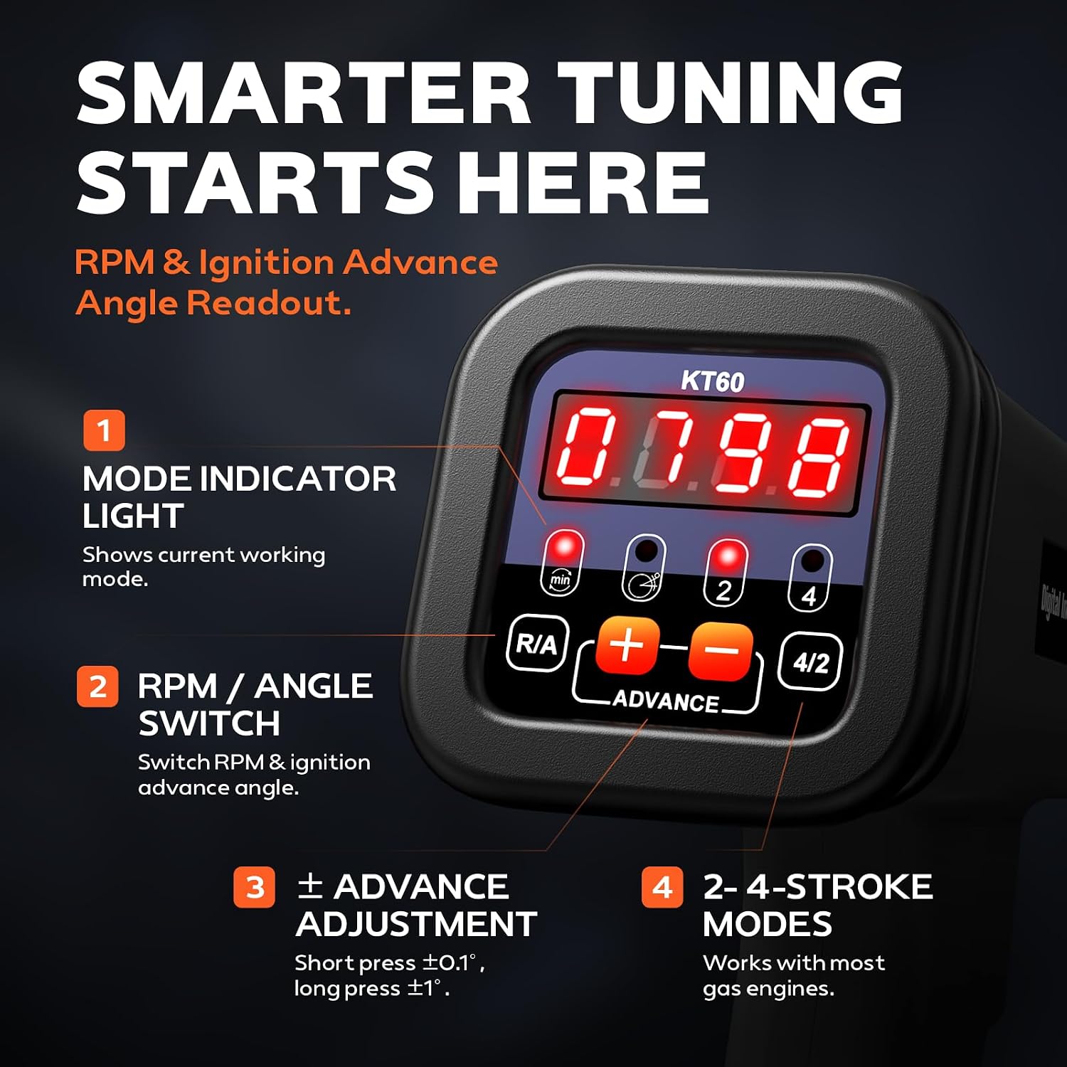 Thumbnail 1 de KZYEE KT60 Digital Timing Light with RPM 12V