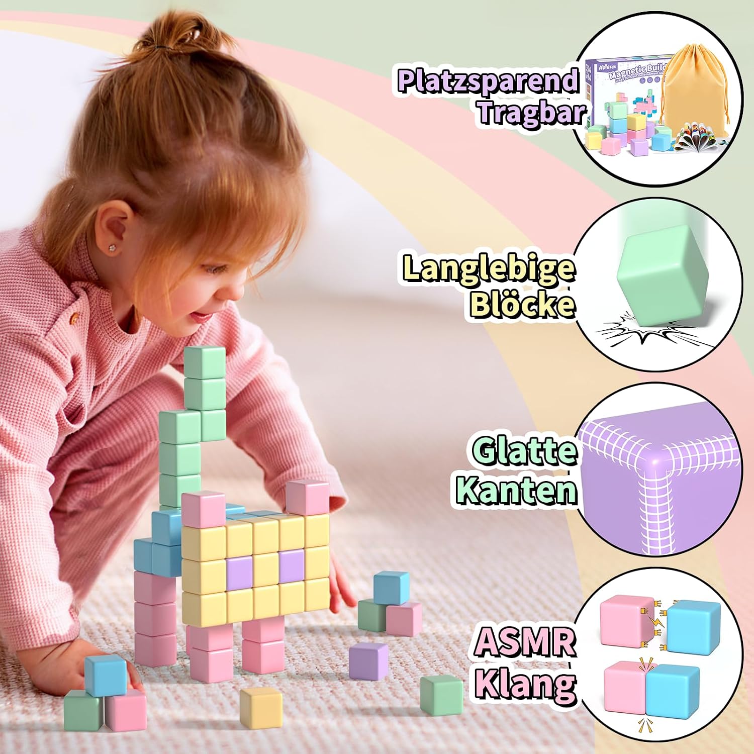 Thumbnail 1 de Apluses Magnetische Bausteine – Konstruktionsspielzeug ab 3 Jahre
