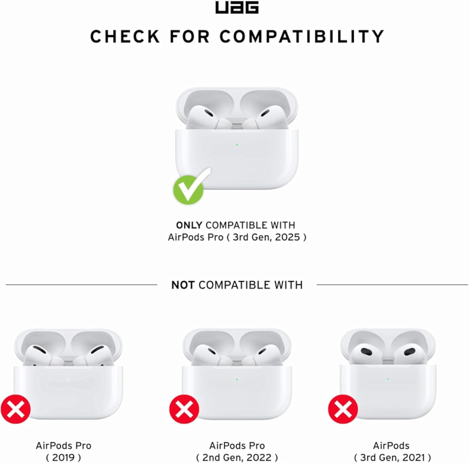 Detalle de URBAN ARMOR GEAR UAG-APPRO3-P-BK/SV MONARCH AirPods Pro(第3世代)用ケース