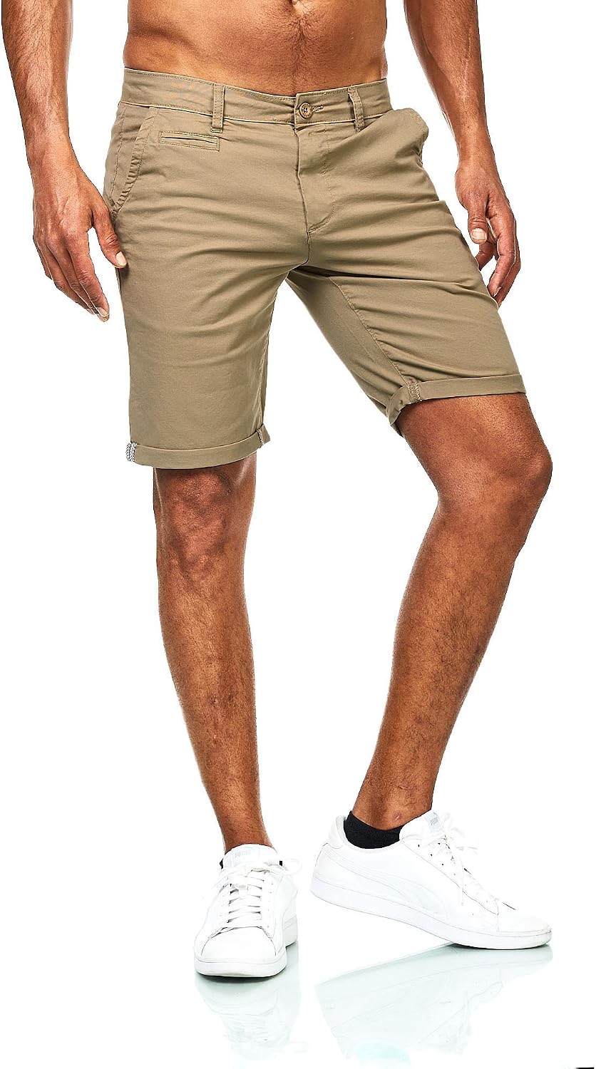 Detalle 2 de D’MARO Herren Chino Shorts Slim Fit – Sommerhose mit Stretch