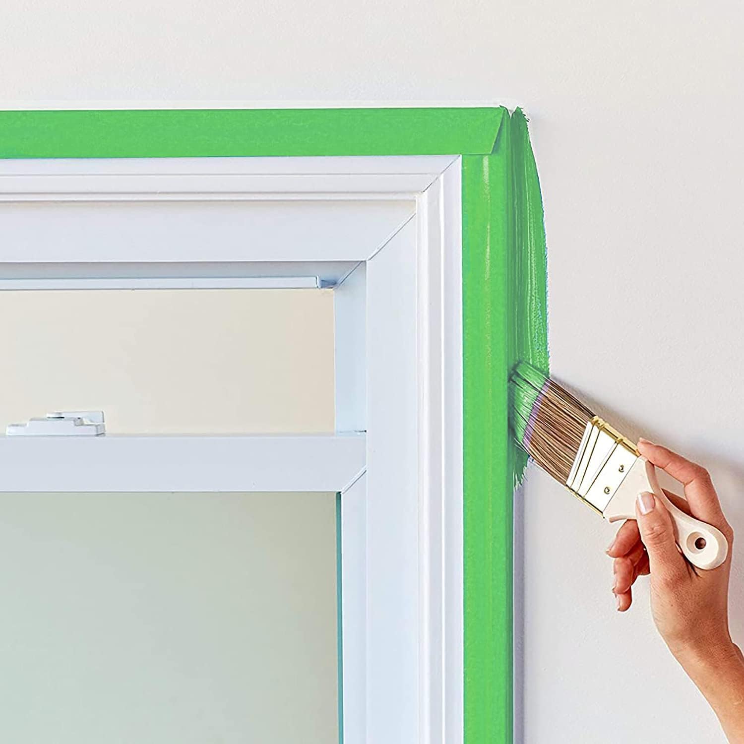 Thumbnail 2 de Northern Brothers 12 Rolls Green Painters Masking Tape (25mm x 20m) for Sharp Lines