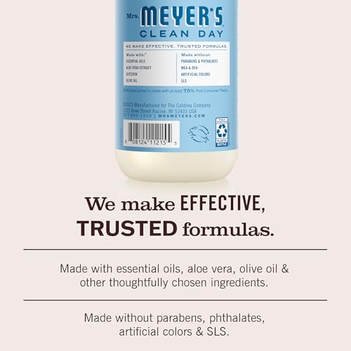 Detalle de Mrs. Meyer’s Clean Day Hand Soap, Rain Water Scent — 12.5 Fl Oz Bottle, 3-Pack