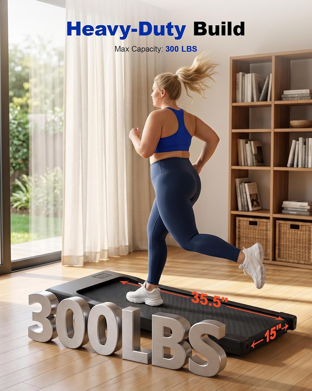 Thumbnail 4 de MJWW Walking Pad 6% Incline Under-Desk Treadmill, 2.5 HP, Remote & App
