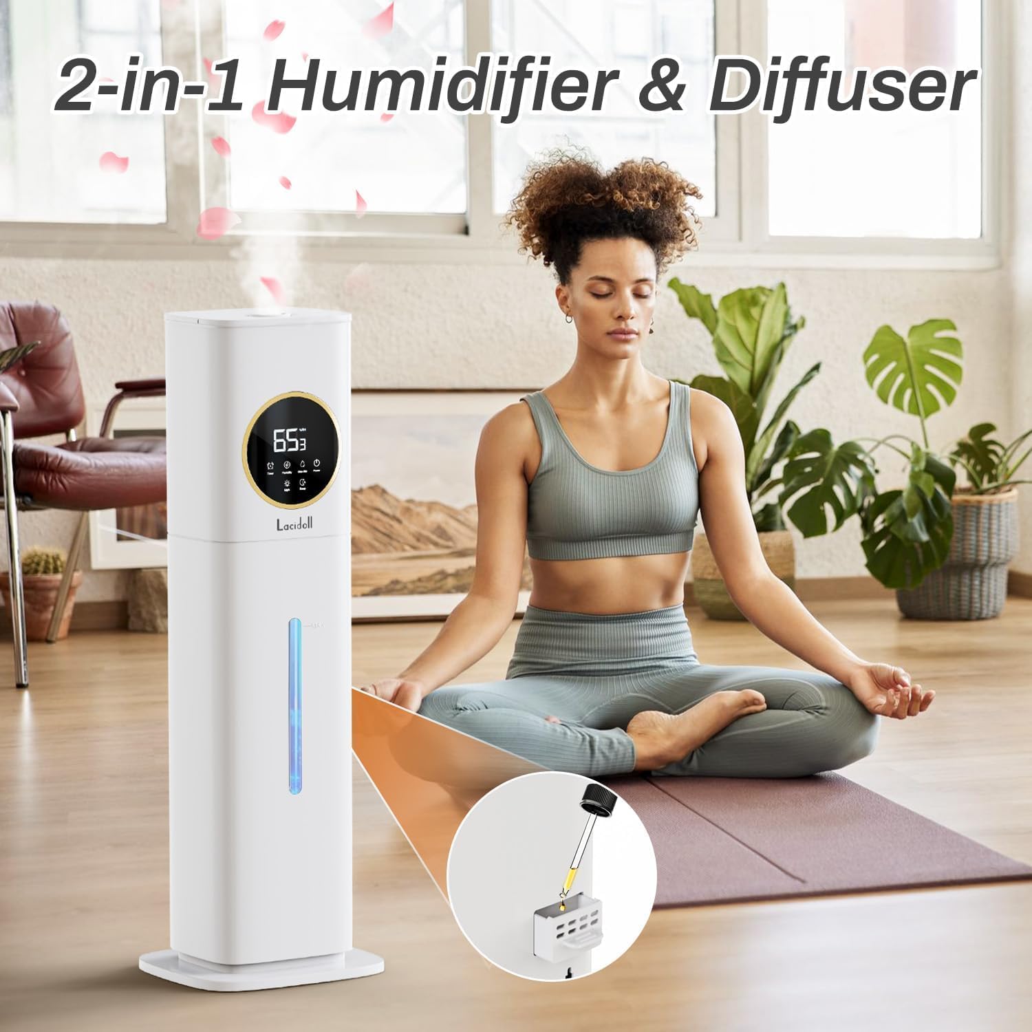 Detalle 2 de Lacidoll MH-2303W1 8L Cool Mist Humidifier with Top Fill and Remote