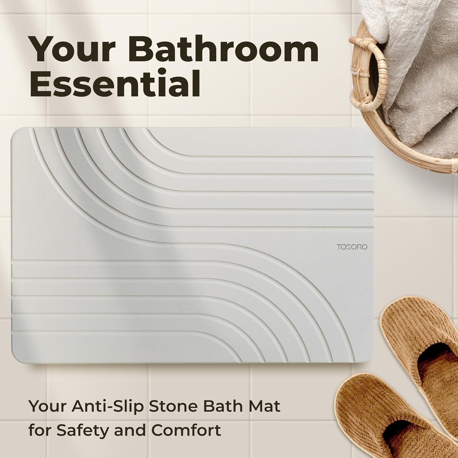 Thumbnail 6 de TOSORO Stone Bath Mat 23.5 x 15