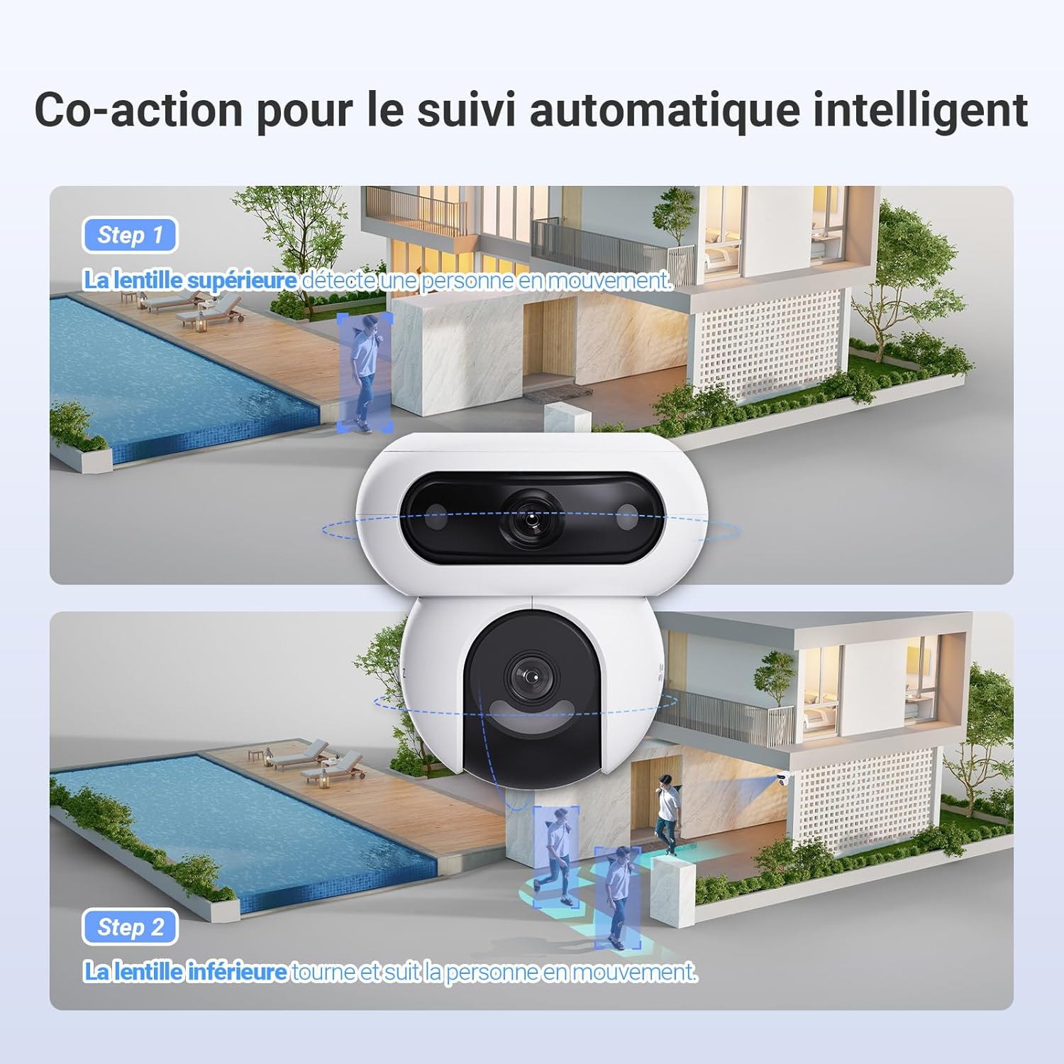 Thumbnail 5 de EZVIZ HB90 Dual+ 8W : caméra Wi‑Fi extérieure solaire à double objectif 8MP (4MP+4MP)