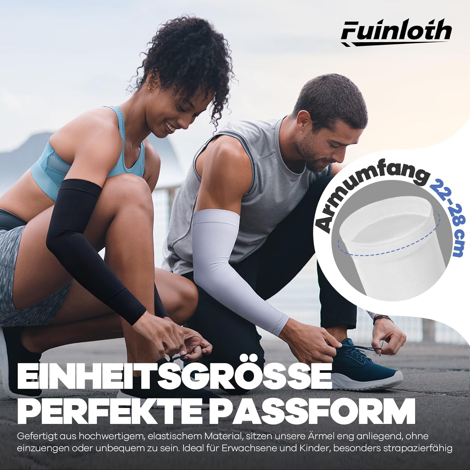 Thumbnail 5 de fuinloth 4 Paar Arm Sleeves für Volleyball, Basketball & E-Sport (Armschoner für Damen/Herren)
