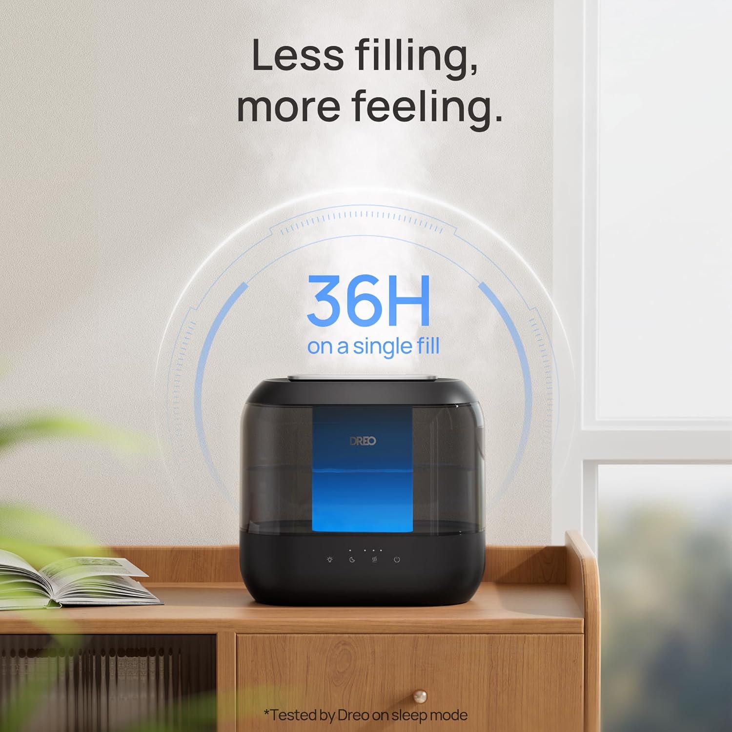 Thumbnail 4 de Dreo Humidifiers for Bedroom, 4L Top Fill Cool Mist Humidifier (Black) — 36H Runtime, 28 dB Quiet