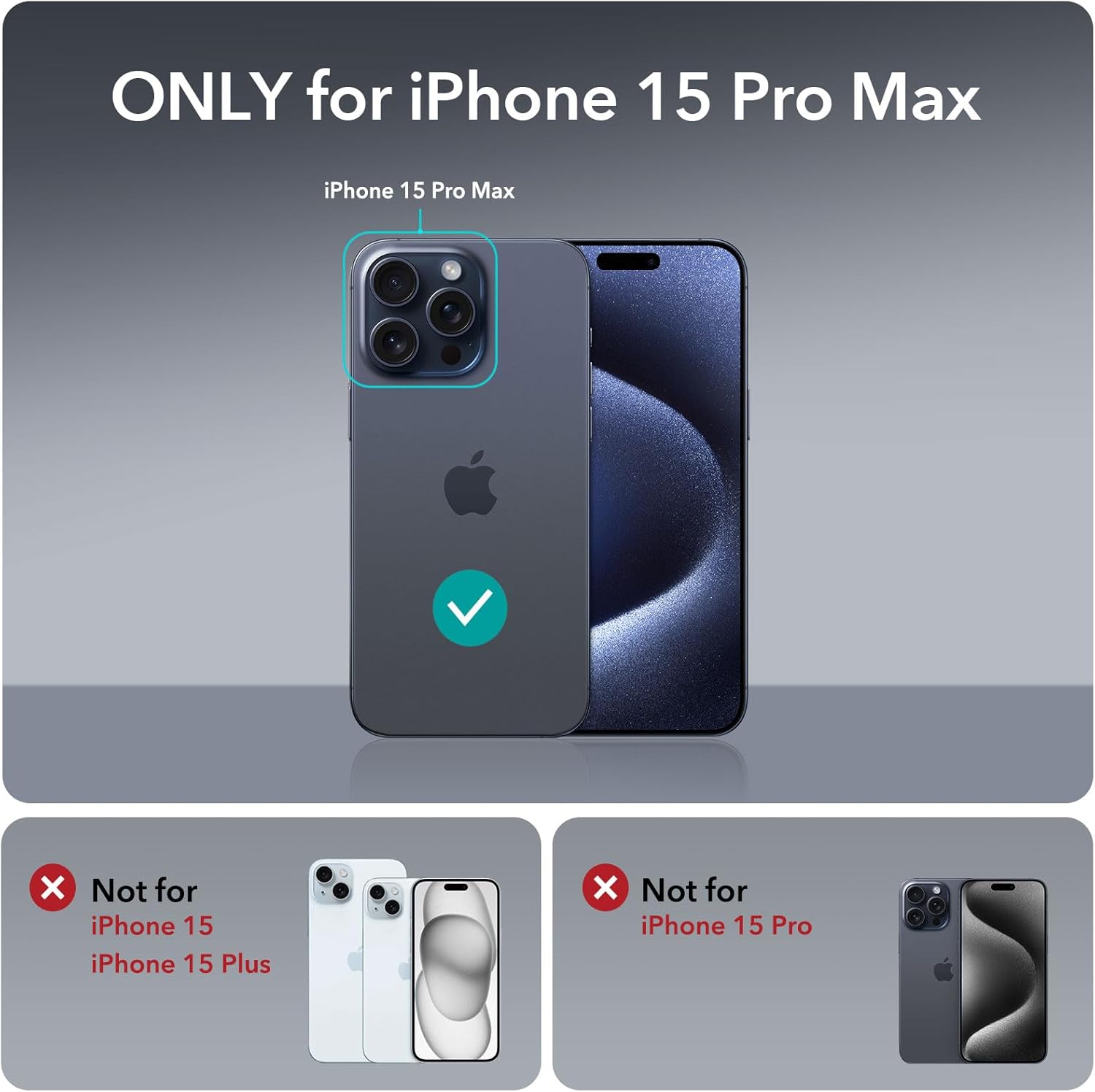 Detalle 2 de ESR Classic Clear Case for iPhone 15 Pro Max