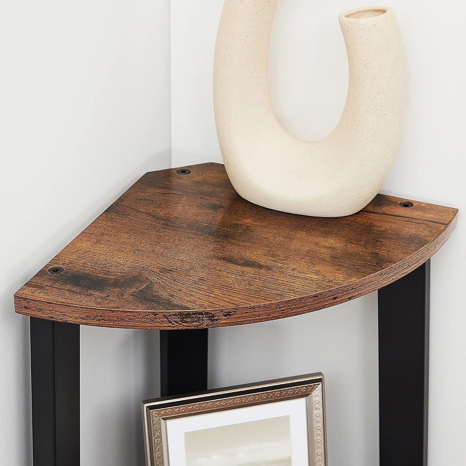 Thumbnail 6 de VASAGLE BARNET Collection LLS34X 4-Tier Corner Shelf, Tan and Black