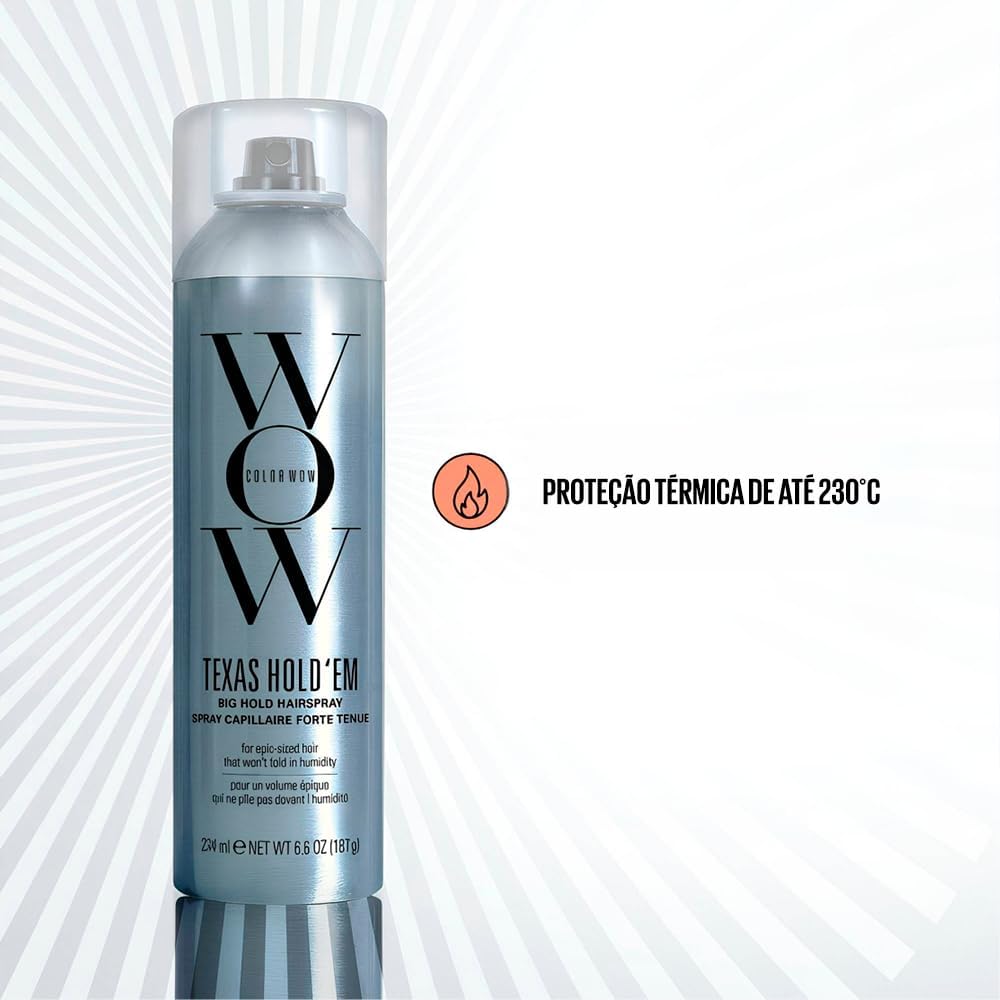 Detalle de COLOR WOW Texas Hold 'Em Big Hold-haarspray, sterke flexibele hold, uv- en hittebescherming, 234 ml