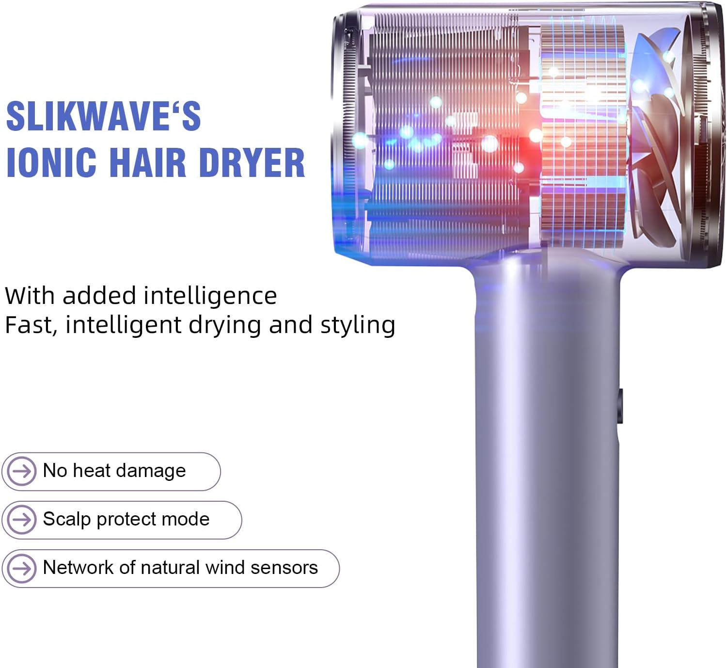 Thumbnail 5 de Hair Dryer Fast Dry 1800W Professional Ionic Hairdryer – Compact, Lightweight, and Frizz Control