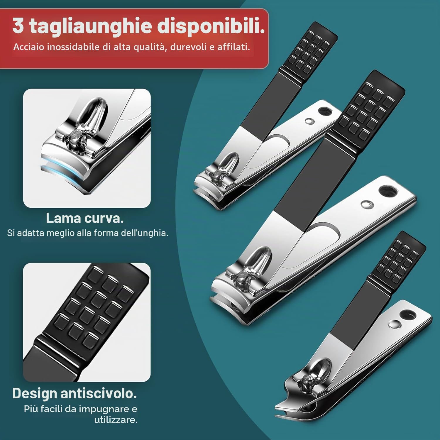 Detalle 2 de DUAIU Set Manicure Professionale 18 pezzi ✂