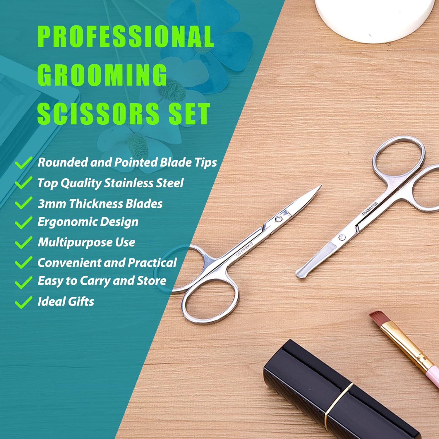 Detalle 2 de Grooming Scissors 2pcs 3.54in ✂