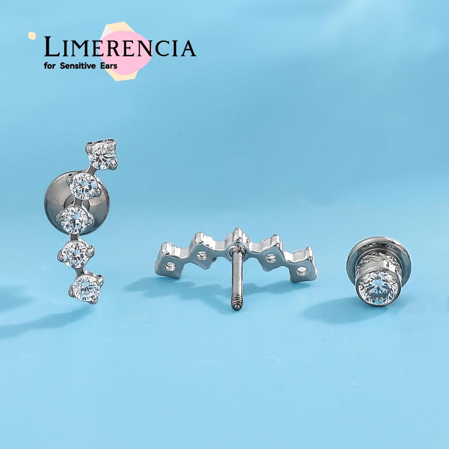 Detalle 2 de Limerencia G23 Titan Ohrstecker mit Schraubverschluss – hypoallergen, nickelfrei