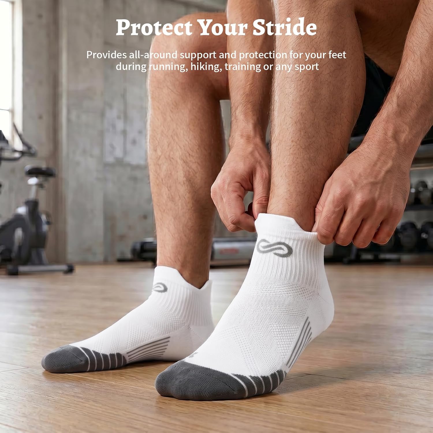 Detalle de PAPLUS Compression Socks for Men & Women (2/4/6 Pairs) Ankle Running Socks for Plantar Fasciitis