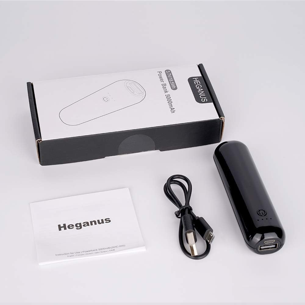Thumbnail 4 de Hegenus Banca di alimentazione formato rossetto 5000 mAh, 2,4 A – design ultra sottile