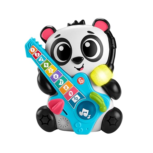 Fisher-Price Jouet d’éveil Sync Squad Panda Chiffres (HYK95) — dès 9 mois, lumière et musique interactives