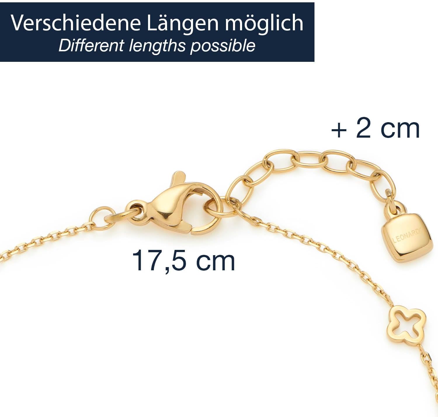 Detalle de Jewels by Leonardo Armband Ciao Janna – feine Armkette aus goldfarbenem Edelstahl