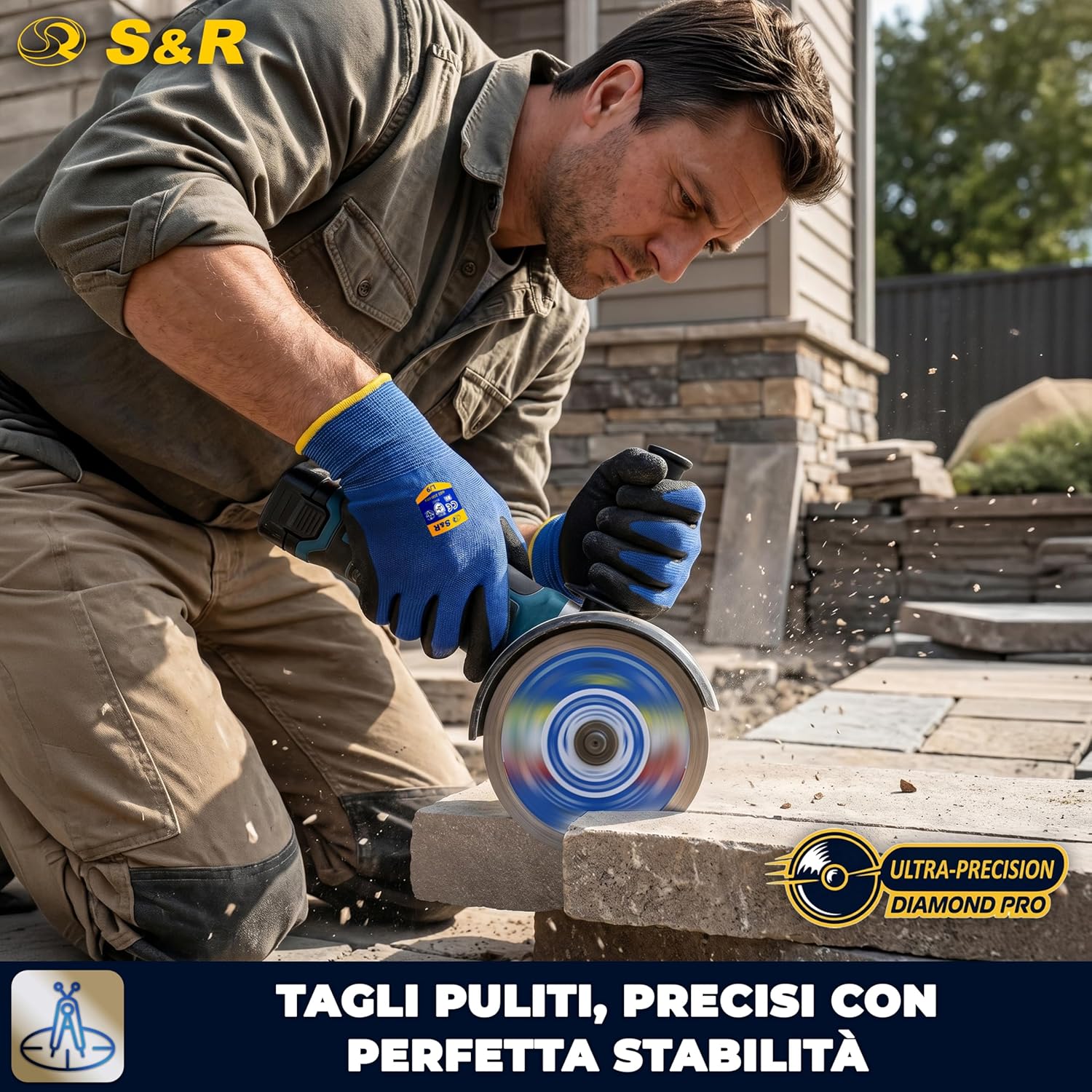 Thumbnail 1 de S&R Disco Diamantato 115 mm per Gres, Piastrelle, Marmo e Ceramica – Taglio pulito e professionale