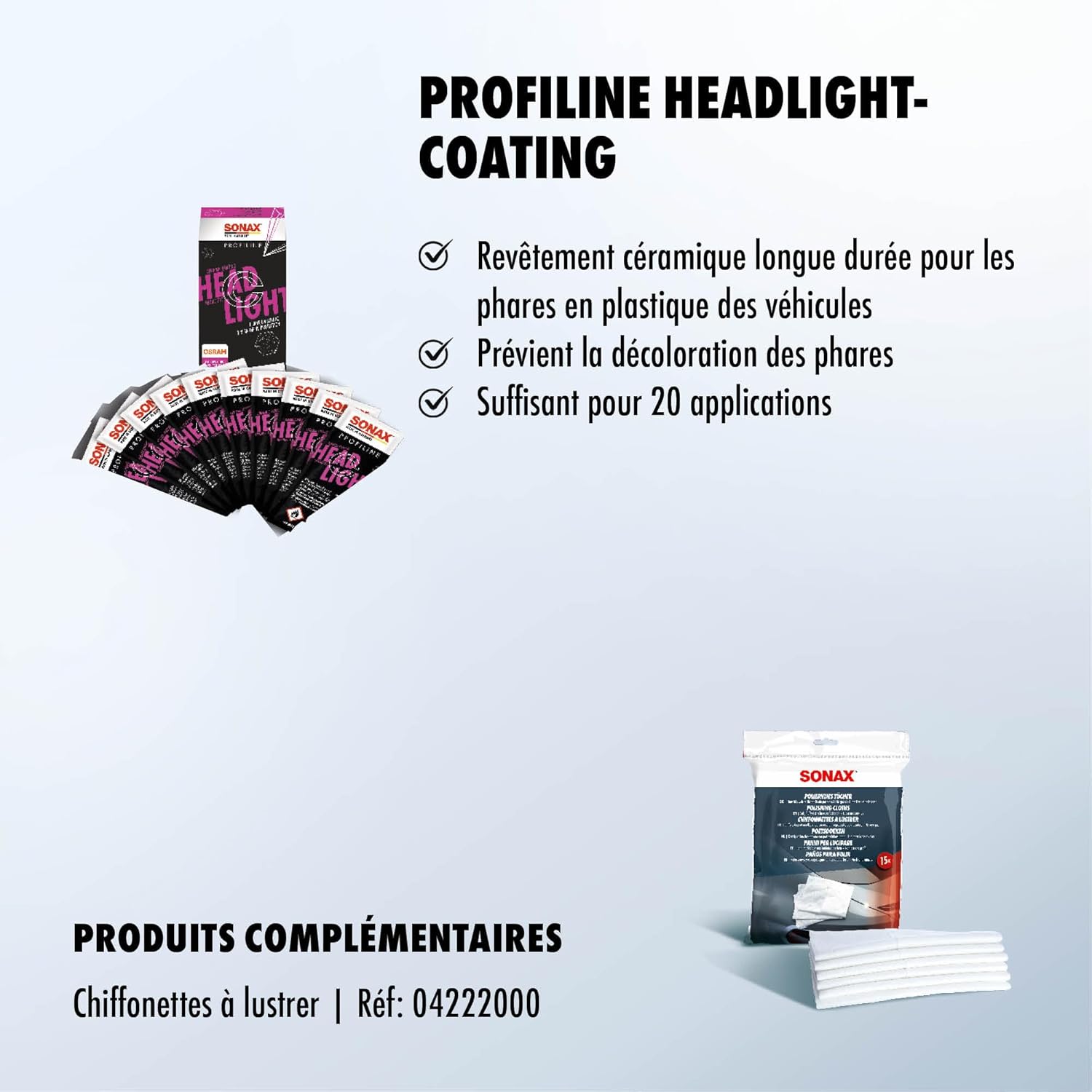 Thumbnail 4 de SONAX PROFILINE Headlight coating (50 ml) – protection céramique durable pour phares en plastique