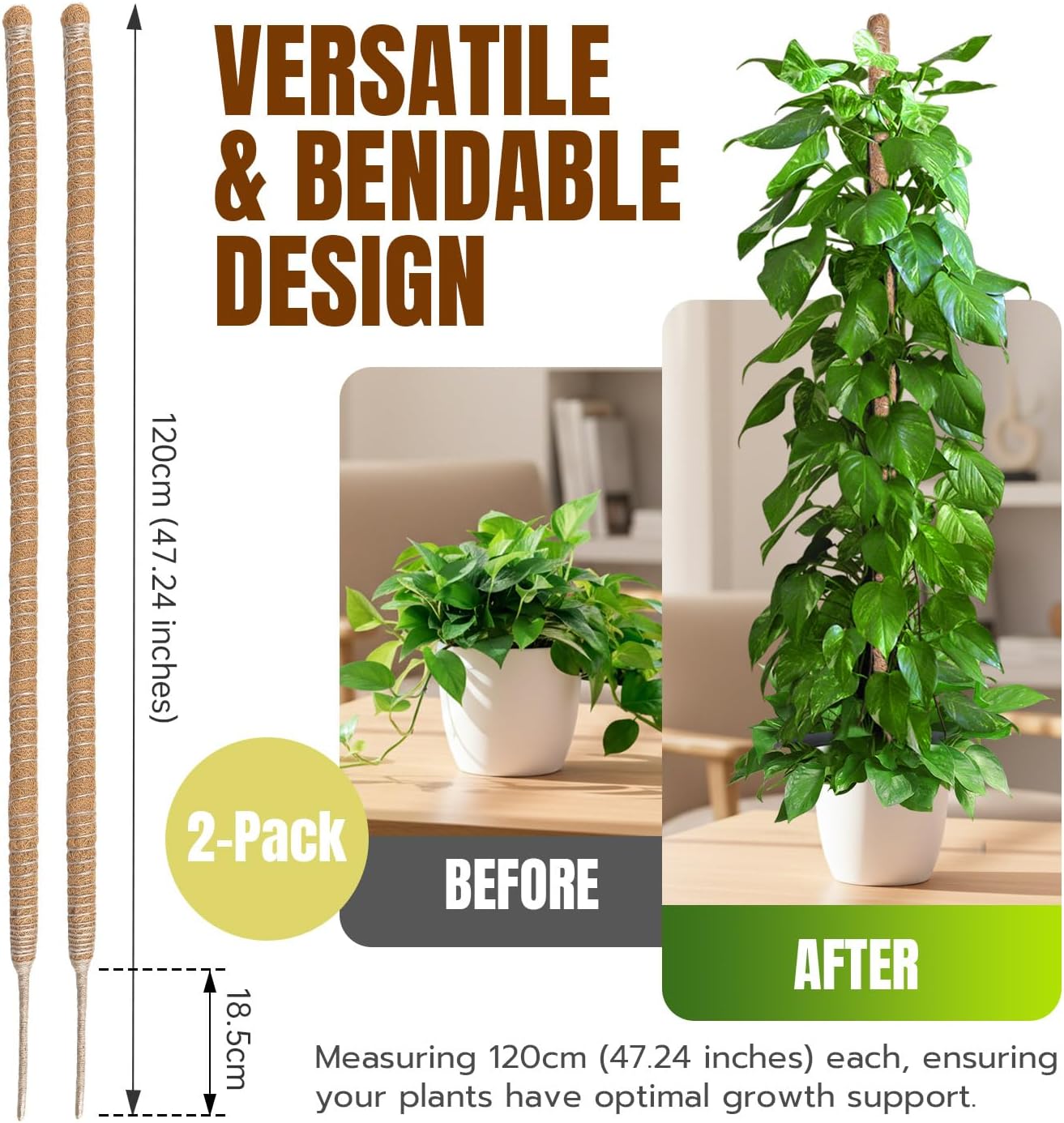 Thumbnail 1 de Mcbazel 2x120cm Tutor de plantas 120 cm