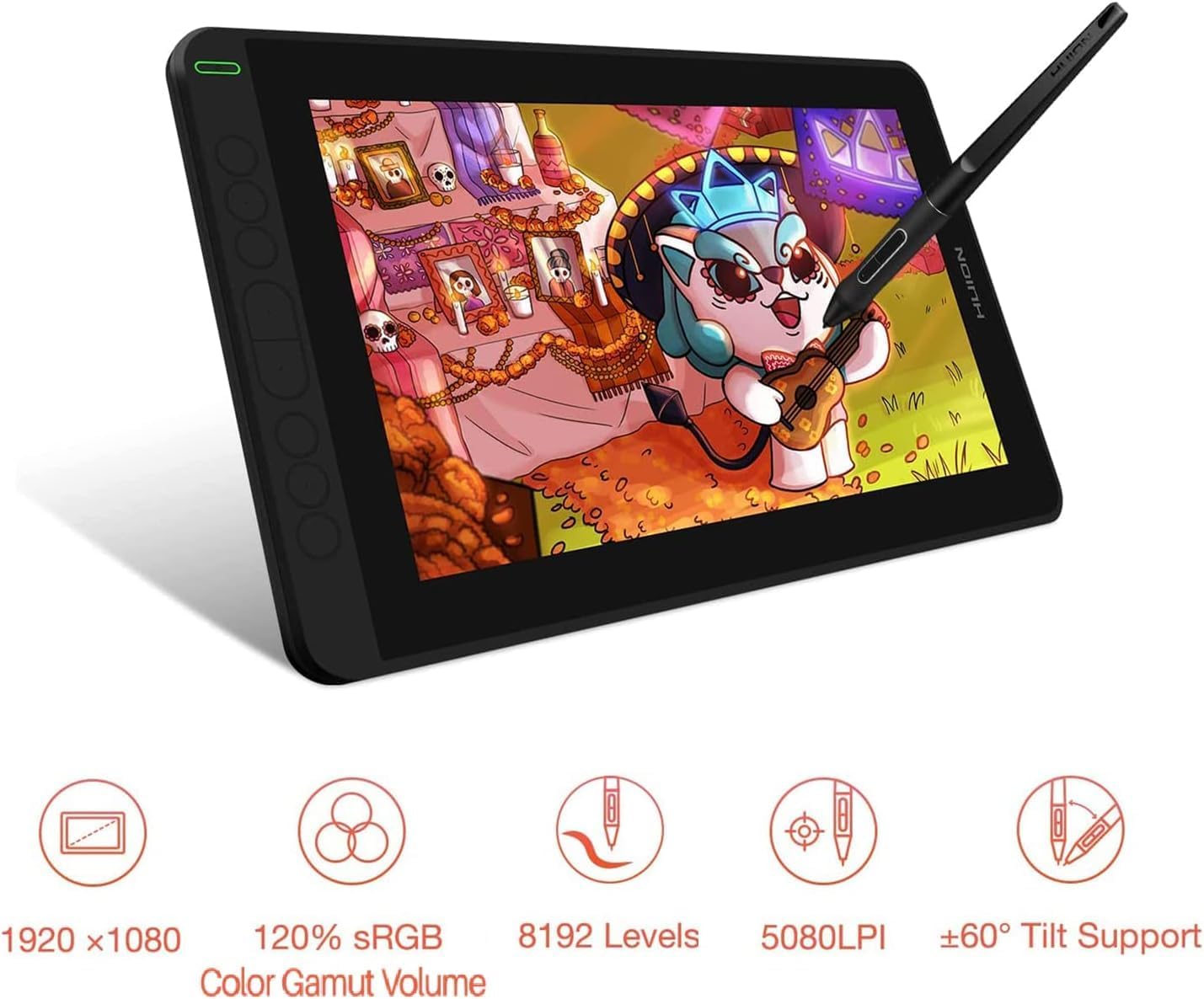 Thumbnail 2 de HUION Kamvas 12 11.6-Inch Graphic Tablet with Adjustable Stand