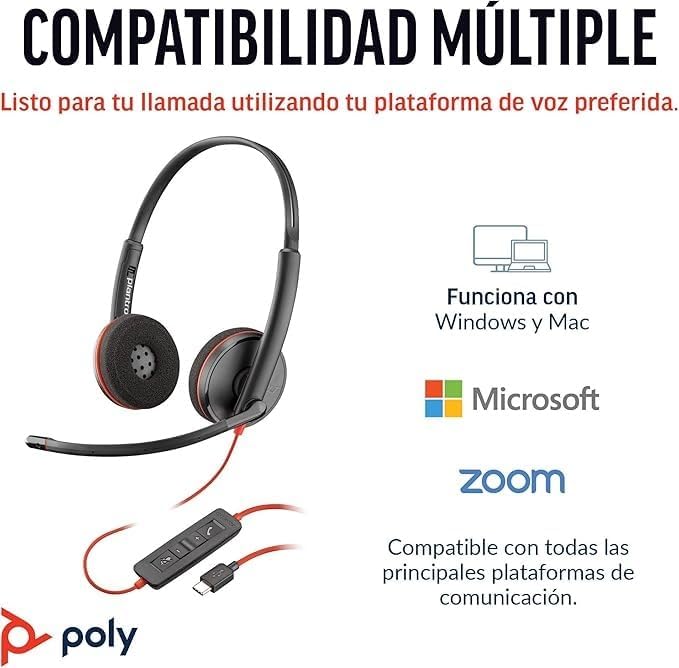 Thumbnail 5 de Auricular Poly Blackwire 3220 - Estéreo con micrófono