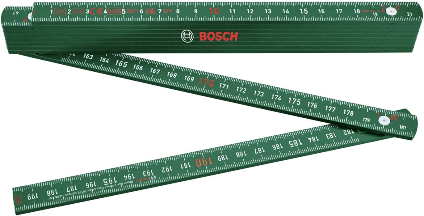 Detalle 2 de Bosch måttstock 2 m – glasfiberförstärkt nylon och dubbelsidig skala