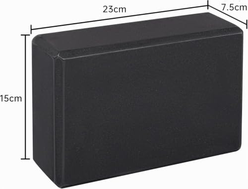 Detalle 2 de T-LOVENDO.ES Bloques de Yoga (2 Unidades) de Espuma EVA Antideslizantes – 15x23x7,5 cm en Negro