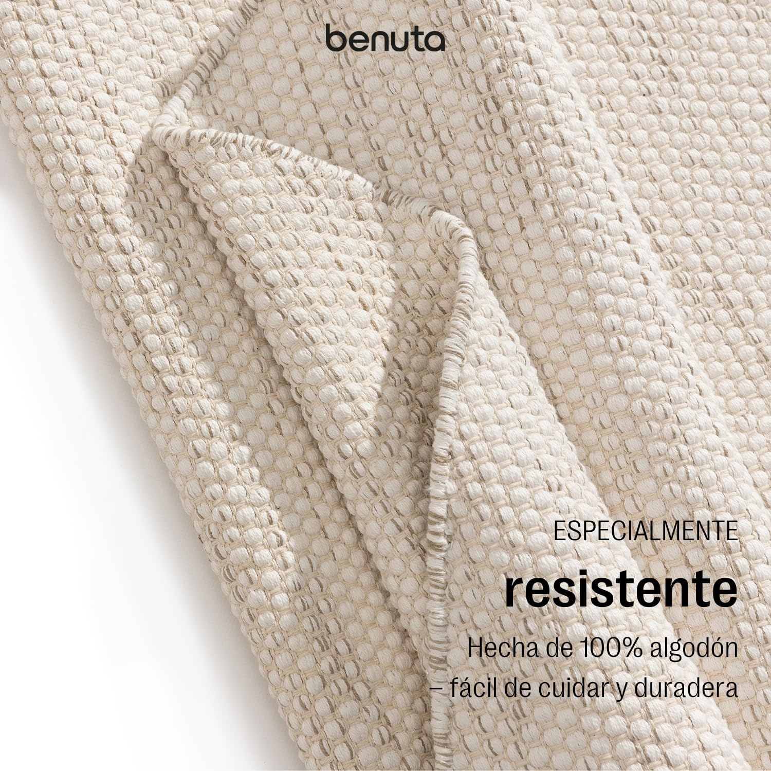 Detalle de benuta Basic Alfombra Algodón Ron 160 cm