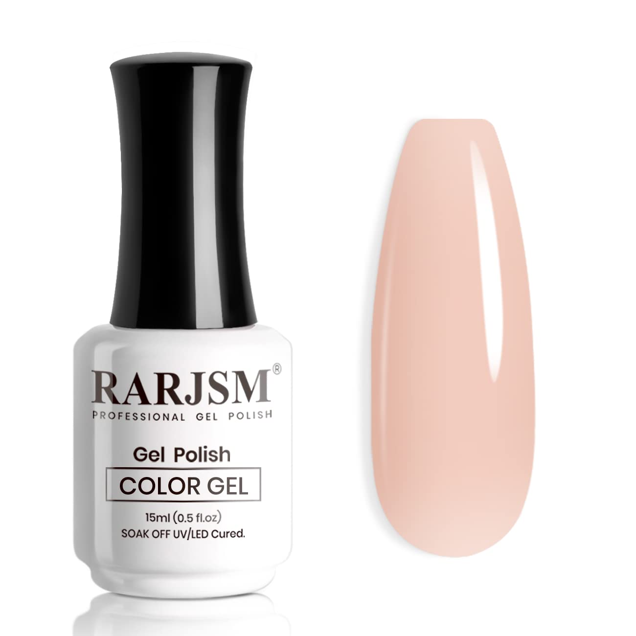 Detalle de RARJSM Milky Rose Nude Pink Gel Nail Polish (LED/UV Curing, Soak-Off) — 15ml
