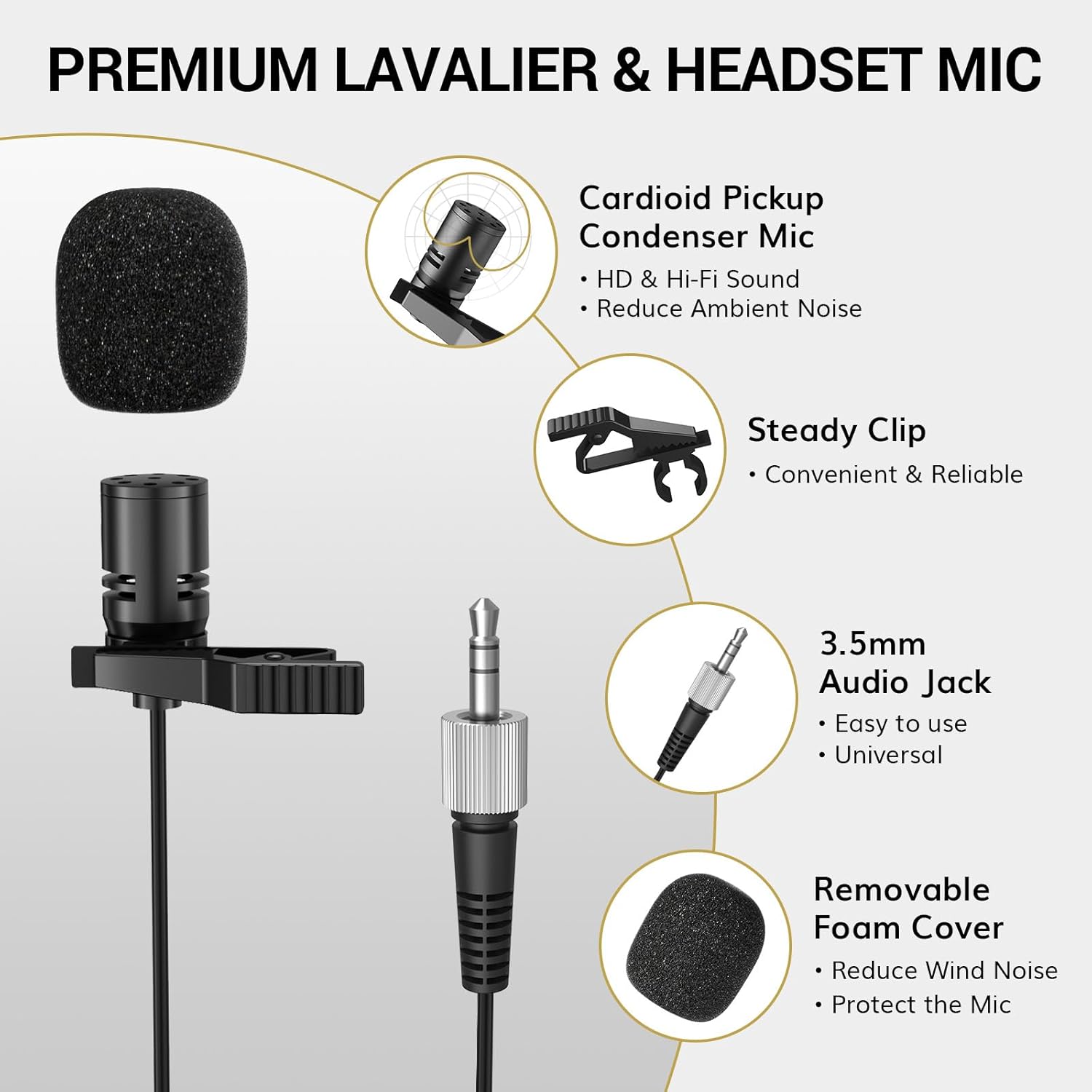 Detalle 2 de TONOR Wireless Microphones System 295ft 🎤
