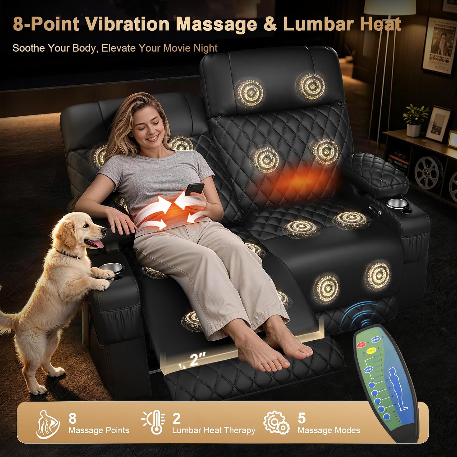 Detalle 2 de Power Reclining Loveseat