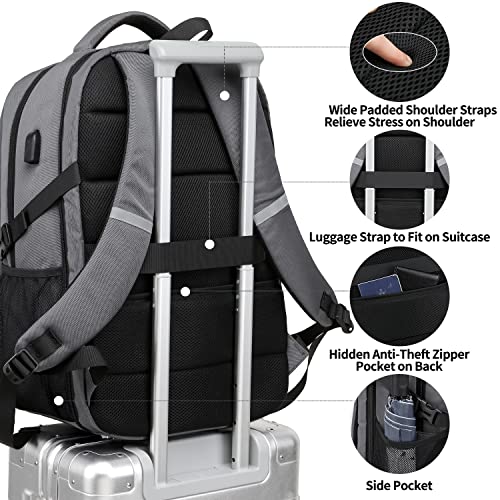 Thumbnail 4 de Mochila impermeable para Portátil 17,3'' WENIG, 50 L, USB y antirrobo – Gris