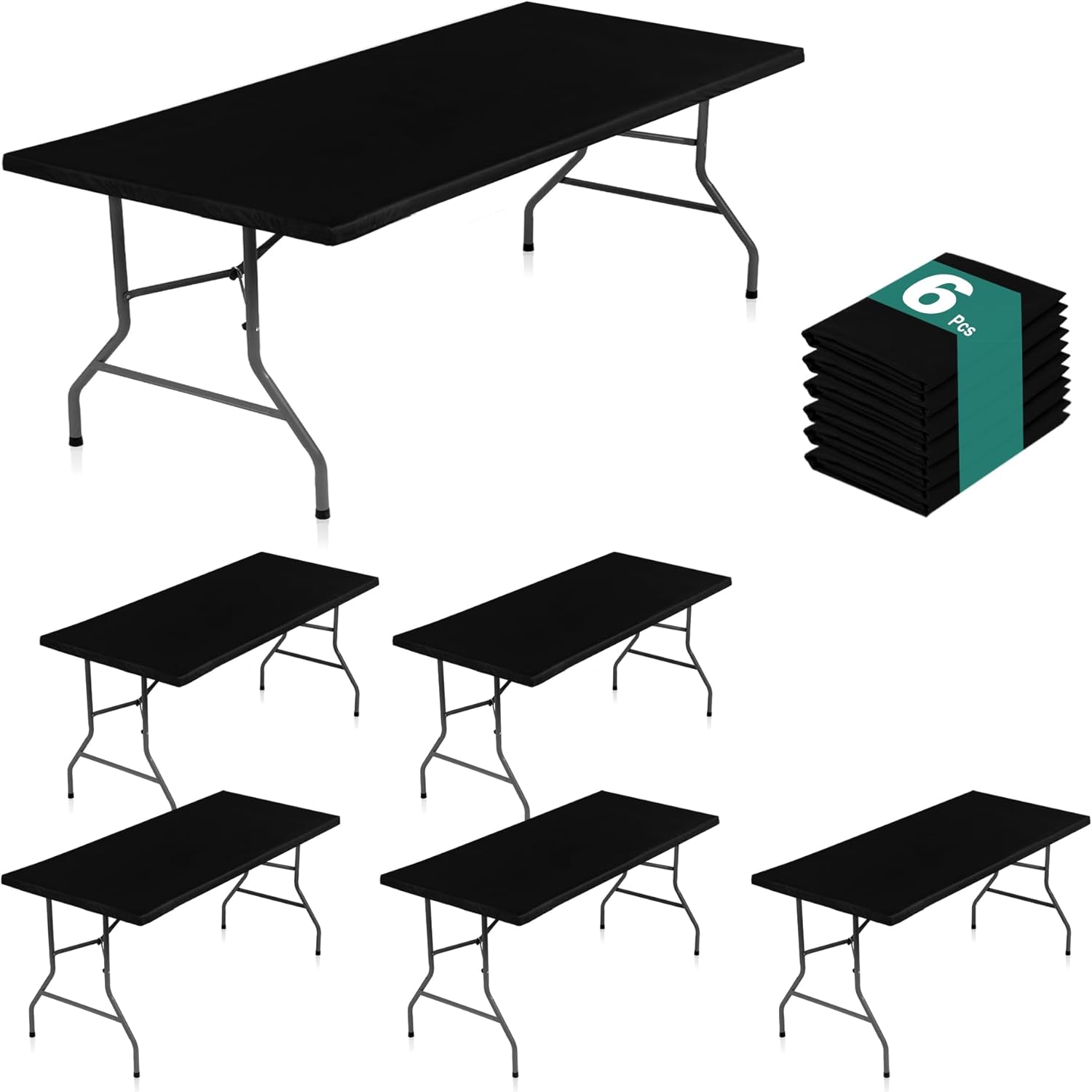 Detalle de LUSHVIDA 6-Pack Tablecloth, 30x72 in ⚙