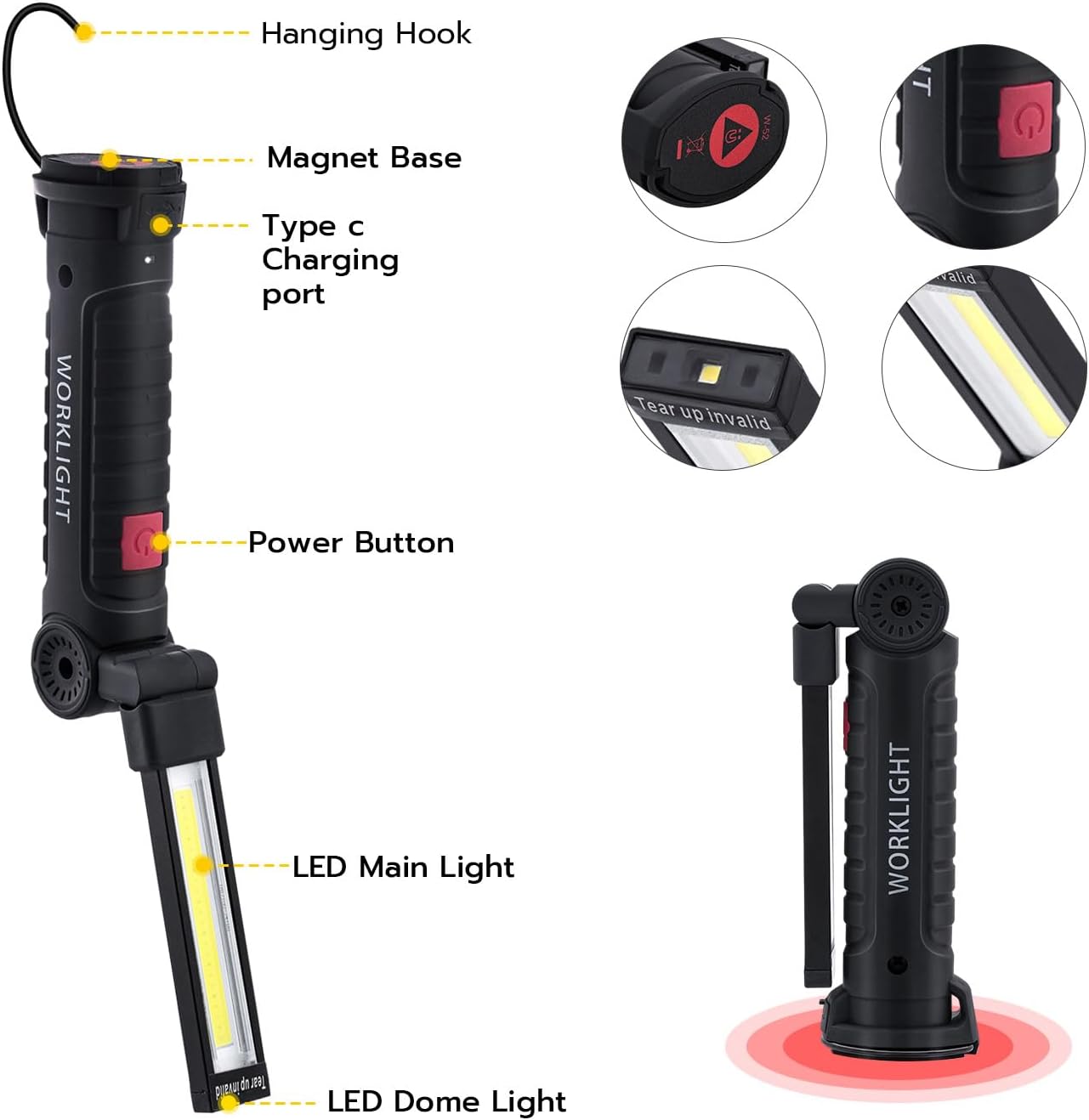 Detalle 2 de Tolesum Lampe de Travail 1200 mAh 🔦