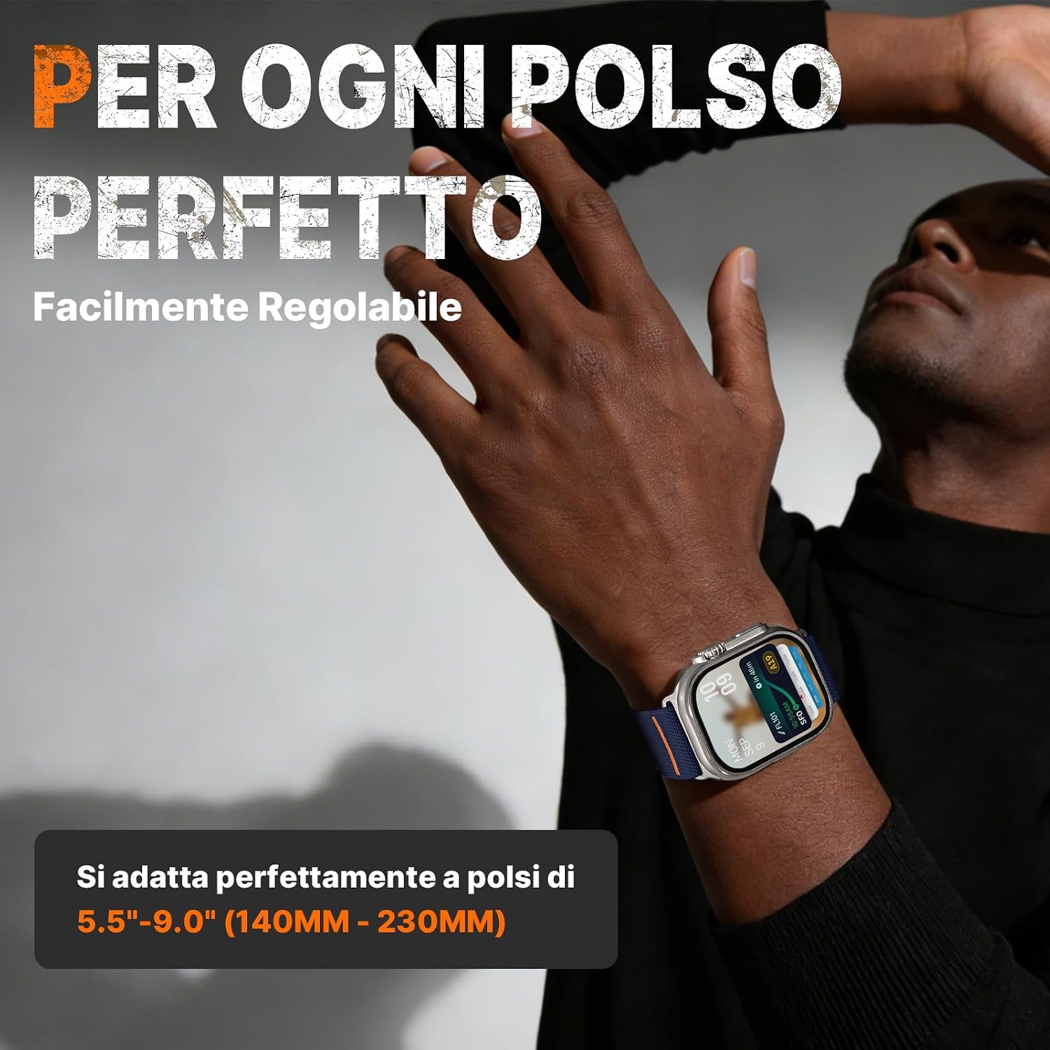 Detalle de Fullmosa Cinturino per Apple Watch SE3 44/49 mm - Nylon elastico, traspirante, 2 pezzi