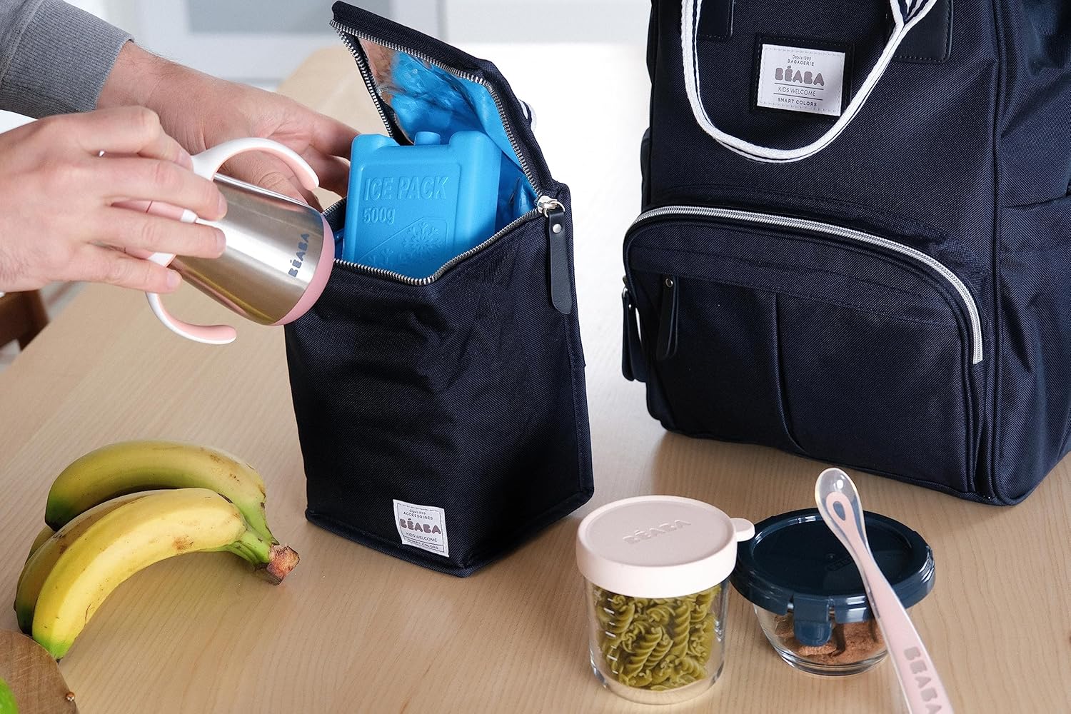 Detalle de BÉABA Borsa Termica Portapasto per Neonati: grande capacità, pieghevole e impermeabile