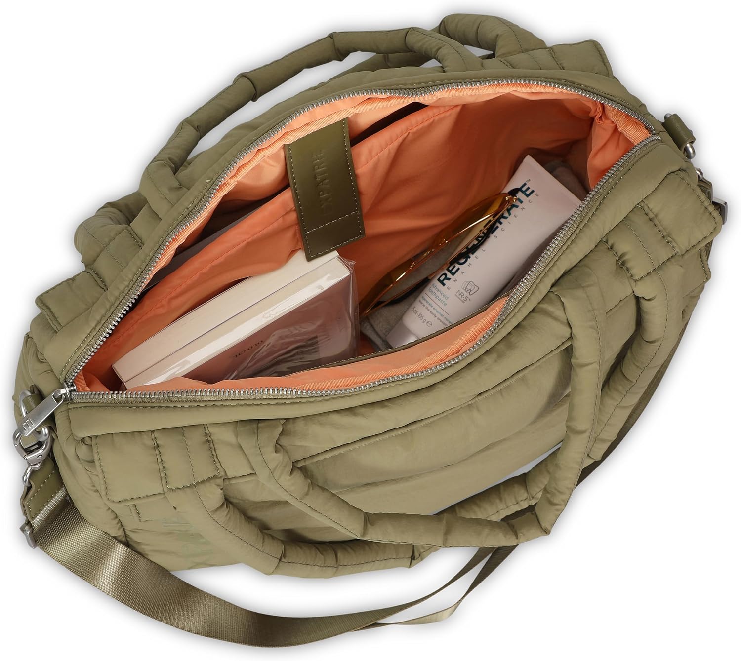 Thumbnail 6 de Expatrié Shopper Tasche Damen „Poppy“ – Puffer Bag aus Nylon mit Reißverschluss und Crossbody-Gurt