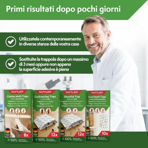 Thumbnail 7 de Pattler Trappole Scarafaggi da Interno – 12 Pezzi, senza veleno