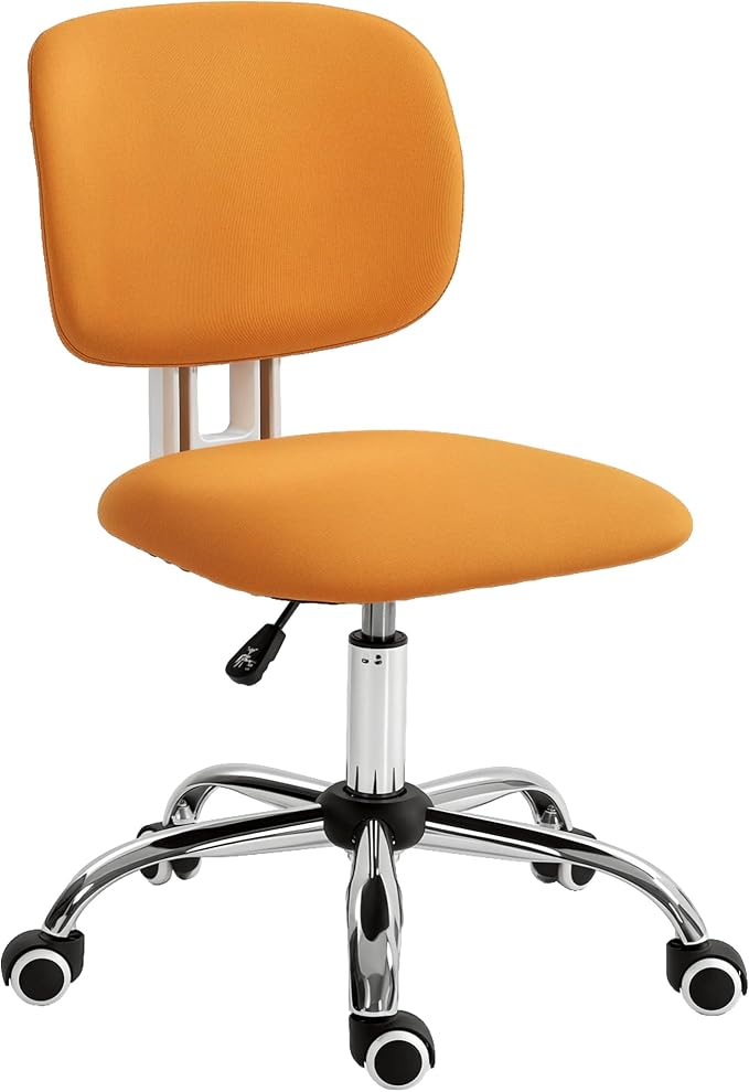 Vinsetto Silla de Oficina Giratoria Naranja 🪑 Altura Ajustable